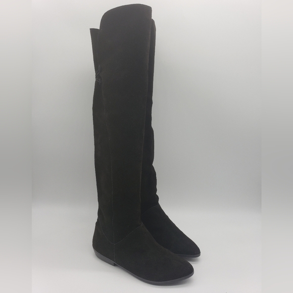 276- Amanda Smith Women's Tall Boots Genuine Spain Leather/Suede - Picture 1 of 9